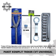 MATA COMPLETE CVT Treker PACKAGE + 39x41 MM Key + 8 MM T Key + 10 Pcs Socket Wrench Set 8-24 MM + 22