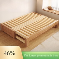 Trundle Bed Rubberwood Functional Pull-Out Bed Extendable Bed Small Apartment Sofa Bed haihui2.sg