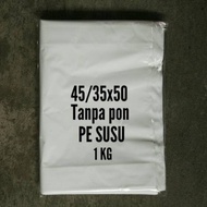 Plastic bag without pounds 45/ 35x50 PE MILK