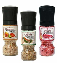 ▶$1 Shop Coupon◀  3 Hot Pink Salt Chef Selections Gripper Grinder Set - Habanero &amp; Himalayan Pink Sa