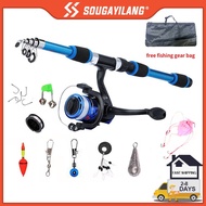 capung 702ul fishing rod ❂Sougayilang 1.8M Ultralight Fishing Rod Reel Set Telescopic Fishing Pole F