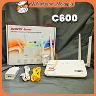 【READY STOCK】4G CPE Modem C600 WiFi6 Router Unlimited Internet For Home Support All Telco UPGRADED C