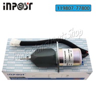 New 12V 119807-77800 Fuel Stop Solenoid For Yanmar 4TNE94 4TNE98 119807-77800 SA-3840T SA-3840-T 175