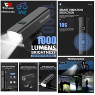 West BIKING 353 Bicycle Light 1000 Lumen Smart Vibration Bicycle Light WEST BIKING YP0701353 1000 Lu