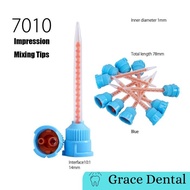 7010 Mixing Tip Blue Dental 10:1 Mixing Tip Biru Gigi Temporary Crown