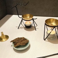 蠟燭薰香爐 蠟燭 香薰 品香 純銅 品香爐 精油 香粉 沉香 檀香 香