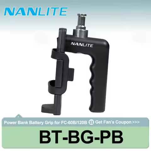 Nanlite BT-BG-PB Power Bank Battery Grip for FC-60B and FC-120B Support Handheld or with the Light F