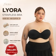 Lavina Ladies Bra Without Lyora Strapless Low Cut Anti-Slipping Wire Size 32-46 Cup BF