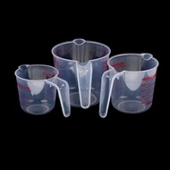 AA Plastic clear measuring cup mesure dish 250/500/1000ml  scale plastic SG