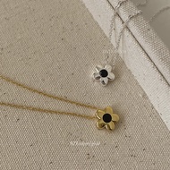 Daydream 925 Sterling Silver (Gold) Vintage Flower Necklace Gold Necklace FN032