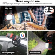 AIQINUW LED Work Light, 270° Rotation Waterproof Rechargeable Work Light, 2100LM Super Bright Cordle