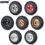 Axspeed 4Pcs Beadlock Wheel Rims Rubber Tires Kit For