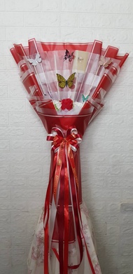 ช่อแบงก์ (Model Lpt3050)ช่อวาเลนไทน์ ช่อธนบัตร ช่อวันแม่ ช่อปริญญา ช่อปัจฉิม ช่อดอกไม้พลาสติก ขนาด L