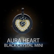 Kalung Kesehatan Pendant Aura Heart Black Crystal Mini Original MCI