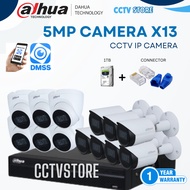 DAHUA 5MP 13 CHANNEL IP CAMERA COMPLETE SET