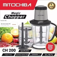 Food Chopper Blender Bumbu Daging Makanan Buah Es Mitochiba CH 200