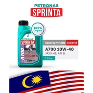 PETRONAS Sprinta 4T A700 10W-40 Semi Synthetic Minyak Hitam API SL JASO MB *SIRIM QAS