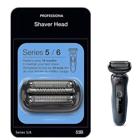53B Series 5/6 Replacement Head Compatible with Braun Electric Shaver Razor 5018s, 5020s, 5031s, 505