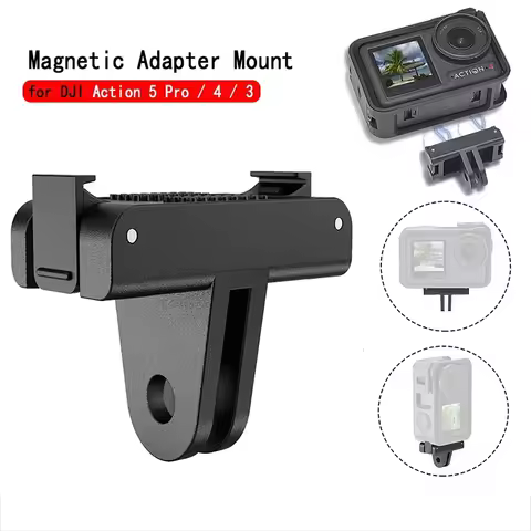 For DJI Action 5 Pro Magnetic Mount Quick Release Adapter Extension Base For DJI Osmo Action 3 4 5 S