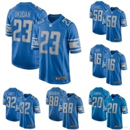 MY Detroit Lions NFL Football Jersey Okudah Sewell Sanders Swift Goff Hockenson Legend Jersey Loose Sport Tee Unisex YM