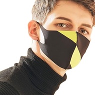 LOOKA MASK Protective Fashion Air Mask | Washable and Reusable | Double Layered Face Mask | Yellow Prism Black