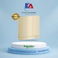 Avataron Schneider 1,2,3,4 - 16A metallic yellow switch set with Led light