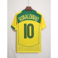 arsenal jersey france jersey Ronaldinho 2004 jersi bola sepak retro rumah Brazil Ronaldinho cetakan 