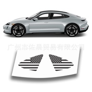 Suitable for Porsche TAYCAN 4 DR SEDAN 2020-2024 Pattern Car Sticker Window Sticker