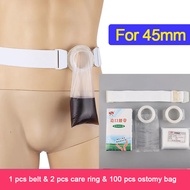 1pcs Ostomy Belt silicone trouser pocket belt for 45mm Stoma Free with 100 pcs Colostomy ostomy bag &amp; 2 pcs care ring