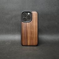 胡桃木 iPhone MagSafe 實木防摔殼 手工砂磨溫潤觸感 免費客製