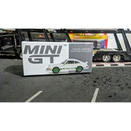 Diecast Mini GT Porsche 911 Carrera RS 2.7 Grand Prix White with Green Livery no 801 Seal