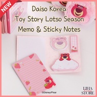 Daiso Korea Lotso Season Pixar Toy Story Lotso Sticker Memo Book Goods Lotso Memo Book Sticky Notes 