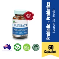 NUTRICHAMPZ Gain Bact (Gainbac) Probiotic Capsules (60 capsules) | Improves Gut System (EXP:05/2026)