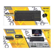 NUBWO NKB-107 Keyboard Dual Mode Wireless + Bluetooth Touchpad คีย์บอร์ดไร้สาย มีทัชแพด NKB107