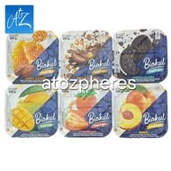 Yoghurt krim ala Yunani dengan potongan remahan kukis granol moka buah kurma & madu persik mangga st