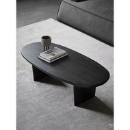 Nordic Log Oval Coffee Table Minimalist Small Apartment Household Living Room Tea Table B & B Side T