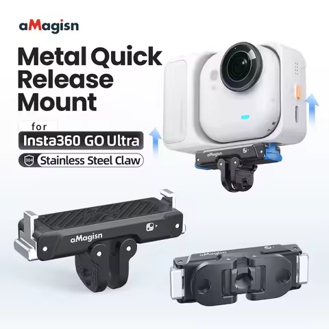 Metal Quick-Release Bracket For Insta360 GO Ultra Expansion Magnetic Adapter Mount Base For Insta360