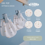 KIKI PUP - Mittens & Socks (FARM) - Cute Baby Newborn Gloves Stokin Baby Newborn Stokin Baby Girl St