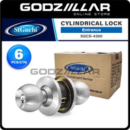 (6pcs) St Guchi Cylindrical Door Knob Lock Set SGCD 4300 Tombol Pintu Bilik Rumah Backset - 60MM  ‌