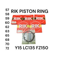 LC135 Y15 FZ150 PISTON RING RIK 57 58 59 60 62 63 65 68 70 72