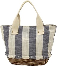 Bottom Yanagi Bag Striped Navy NV 70919