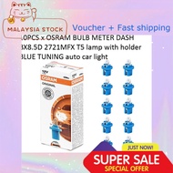 10PCS x OSRAM BULB METER DASH BX8.5D 2721MFX T5 lamp with holder BLUE TUNING auto car light