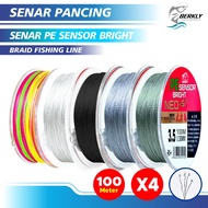 BERKLY 100m Fishing Rod 6 Colors PE Fishing Rod Bright Sensor NEO+si2 Strong Fishing Line