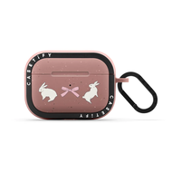 เคสกันกระแทกริบบิ้นลายกระต่าย AirPods ของแท้สำหรับ AirPods 3 / AirPods Pro/ AirPods Pro 2เคสที่มีห่ว