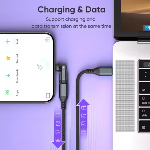 OTG Adapter PD 240W Type C Female to Type C IOS Micro USB Male Converter 9pin Magnetic Fast Charging