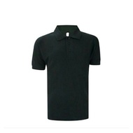 Men’s Black Plain Polo Shirt sport short sleeve collar | baju t-shirt hitam lelaki kosong sukan kola