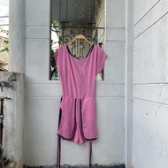 2hand pink jumpsuit, waist 56 to 66cm, length 84cm, code 310