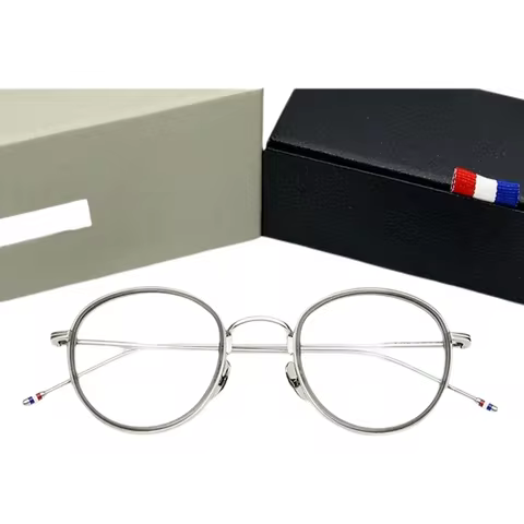 Brand Design Fashion TB905 Oval Men Glasses Frame Pure Titanium Women 9g Ultralight Eyeglasses 1:1 T