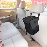 [Shiwaki3] Car Trash Can with Lid Vehicle Garbage Can for Front and Back Seat Van