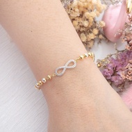 พร้อมส่ง!! สร้อยข้อมืออินฟินีตี้งานทอง24K งานทองคำขาว 18K หลายแบบ ประดับเพชร งานสวย ความหมายดี สร้อย